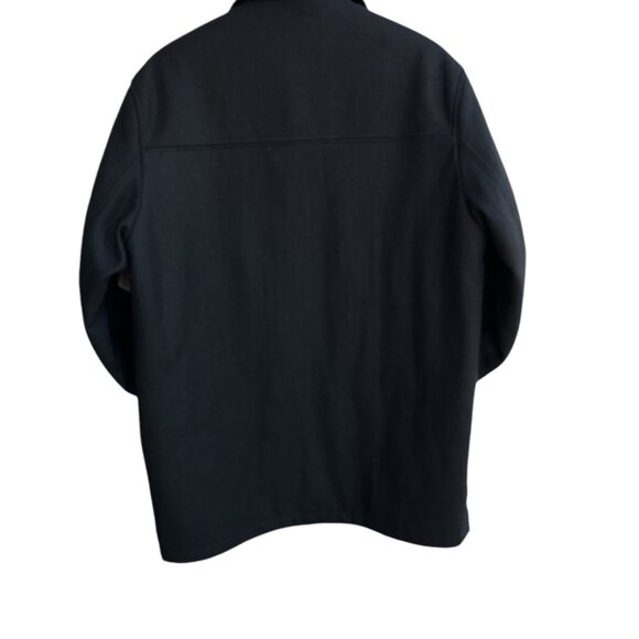 London Fog Vintage Style Mens Black Lined Coat With Button Closure Large - Picture 4 of 10